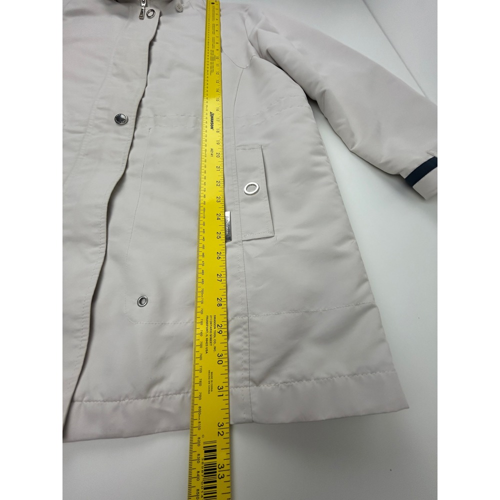 London Fog Rain Jacket Womens Large Zip Snap Lightweight Beige - Picture 16 of 16